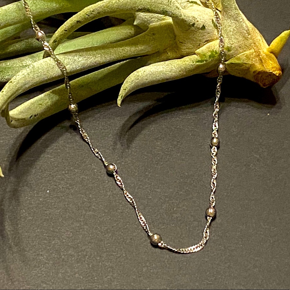 Silver-tone Singapore Chain